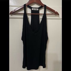 JOAH BROWN BLACK RIB TANK